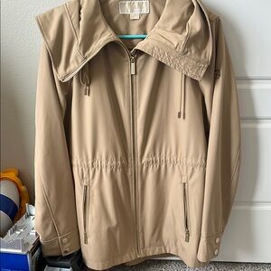 Michael Kors Tan Hooded Jacket